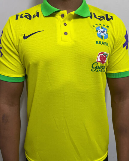 Camiseta Brasil Amarela Itau Polo