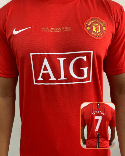 Camisa Man United Vermelha Retrô CR7 2007/08