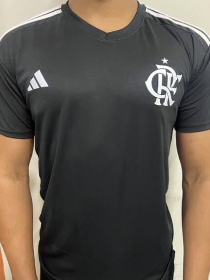 Camiseta Flamengo Preta Básica Casual