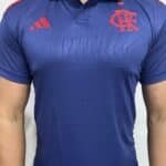 Camisa Flamengo Polo Azul Casual