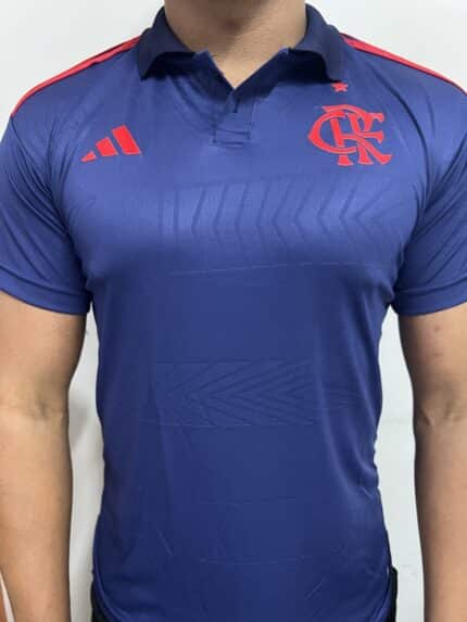 Camisa Flamengo Polo Azul Casual