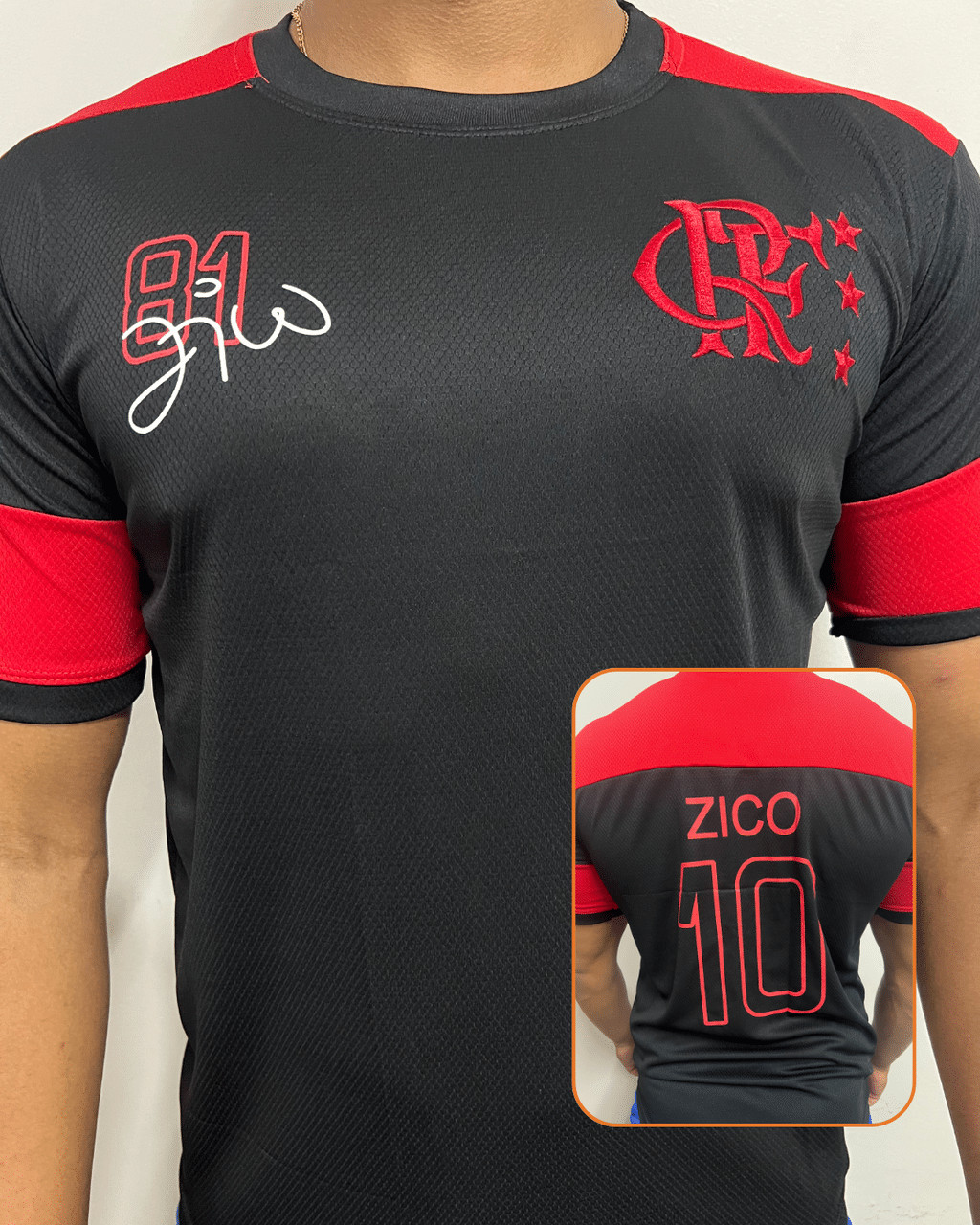 15491719962-catalogo-2-d2c829b784dffc82cf17683356977053-1024-1024-1.png Camisa Flamengo Retrô Zico Preta - Imagem 1