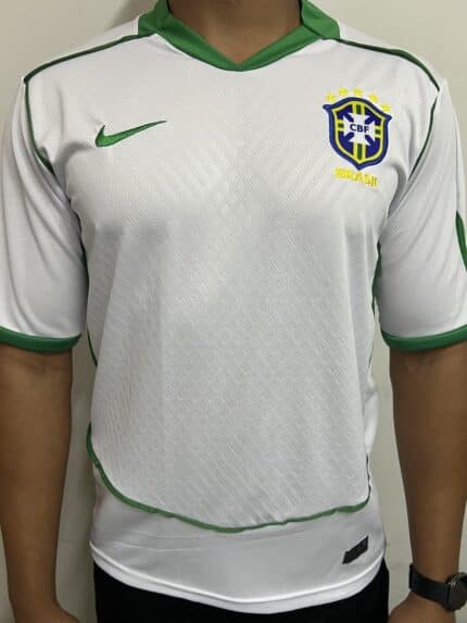 Camisa Brasil Casual Total 90 Branca com Verde