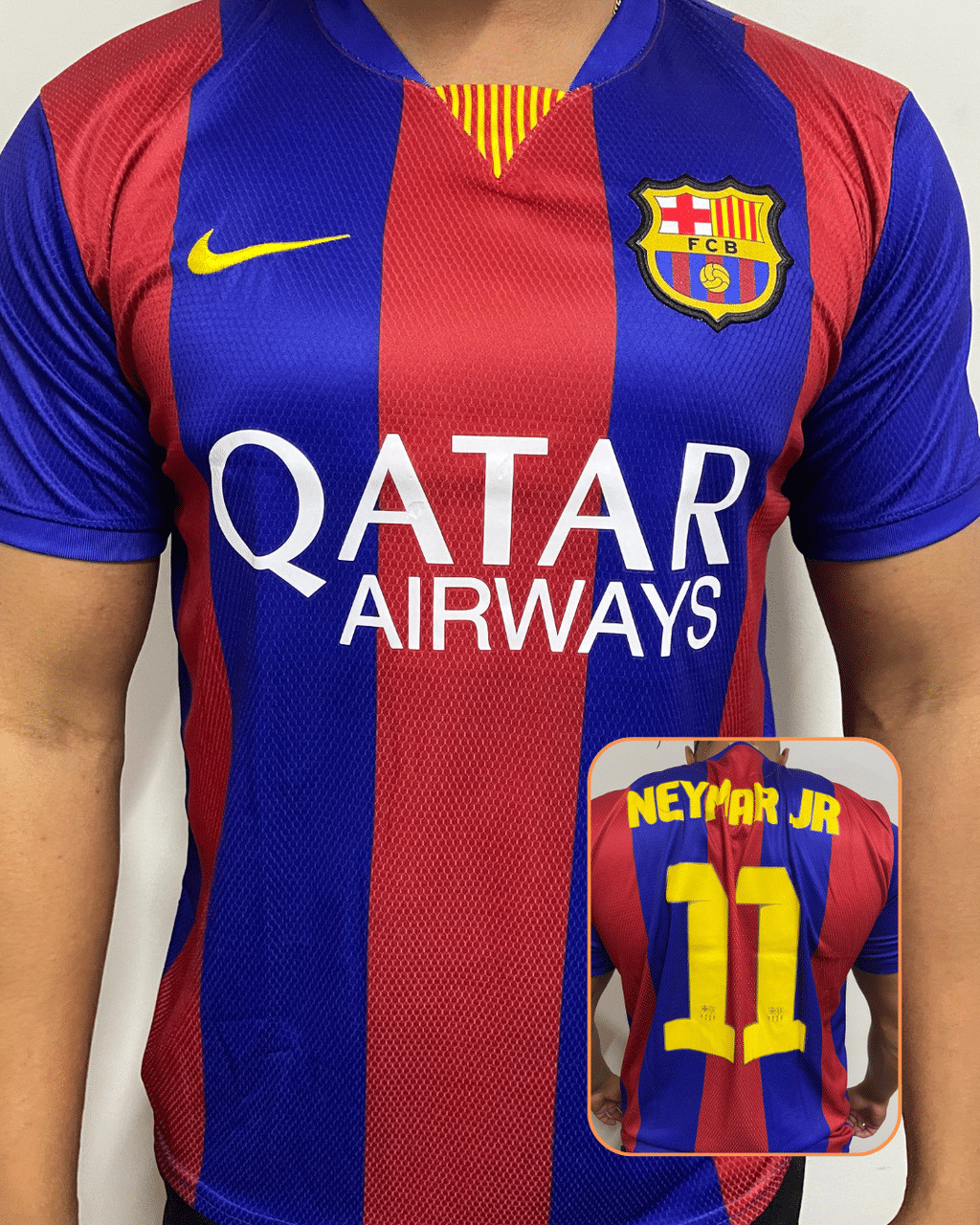 15491720228-catalogo-2-e7c9fc854a1b4a370617695180770408-1024-1024-1.png Camisa Barcelona Trad Retrô Neymar 2014/15 - Imagem 1