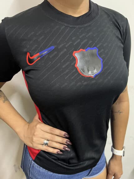 Camisa Barcelona Preta 2024/25 Feminina