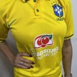 Camiseta Brasil Amarela Guaraná Polo Feminina
