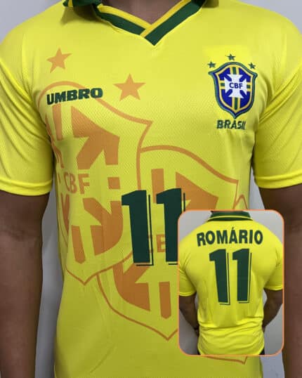 Camisa Brasil Amarelo Retrô Romário 1994