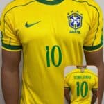 Camisa Brasil Amarelo Retrô Ronaldinho 1998/99 (10)
