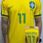 Camisa Brasil Amarelo Retrô Ronaldinho 1998/99 (11)