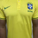 Camisa Brasil Polo Amarela Casual
